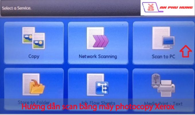 Hướng dẫn scan bằng máy photocopy Xerox